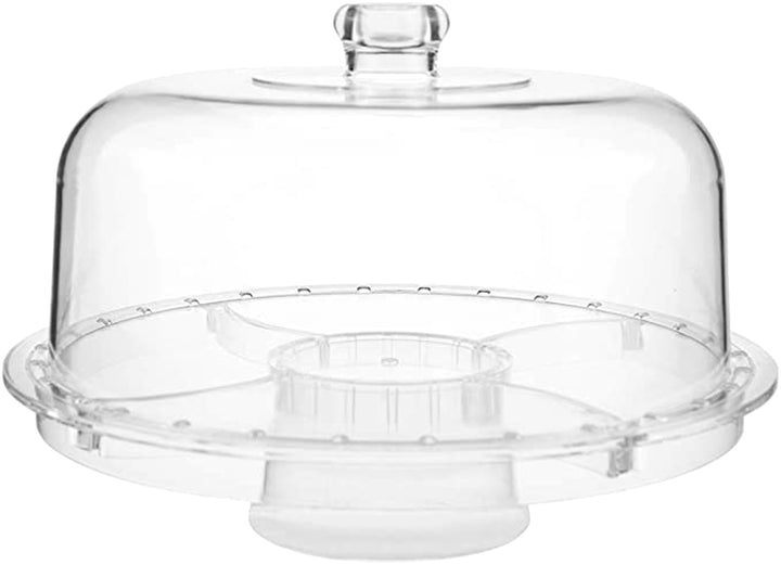 12 in. Multi-Functional Acrylic Cake Stand, 6 in 1 Serving Stand by Lexi Home