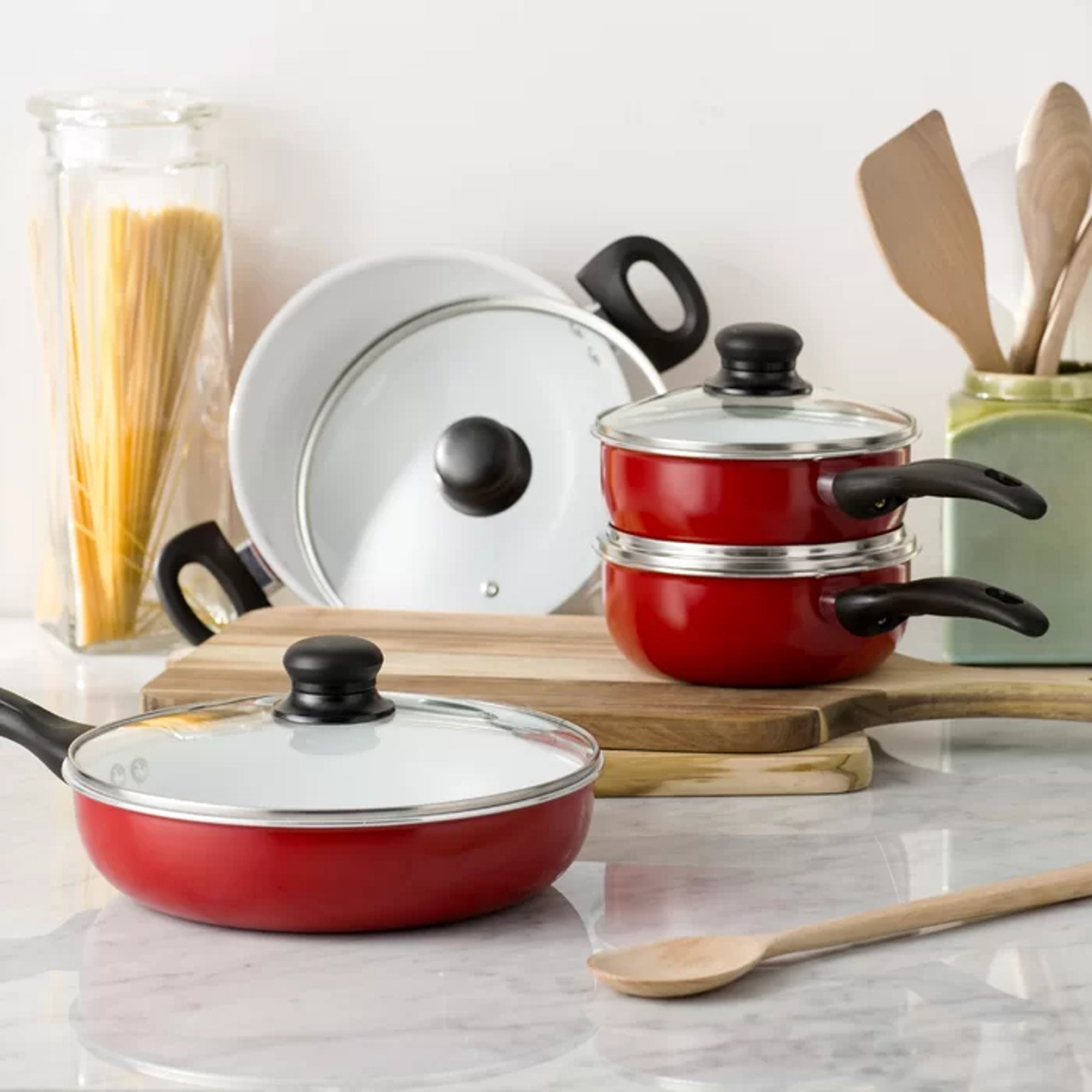 8 Piece Thermal Conducting Aluminum Non-Stick Cookware Set by Lexi