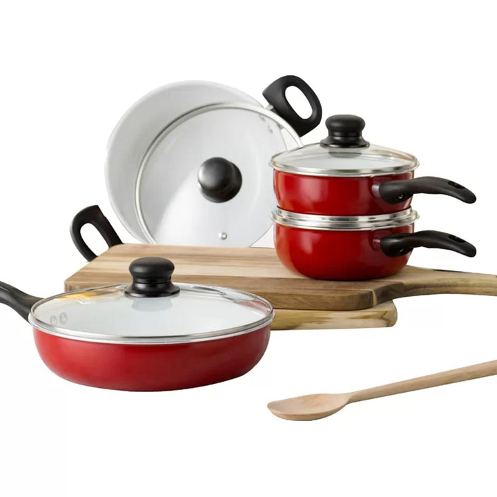 8 Piece Thermal Conducting Aluminum Non-Stick Cookware Set by Lexi Home