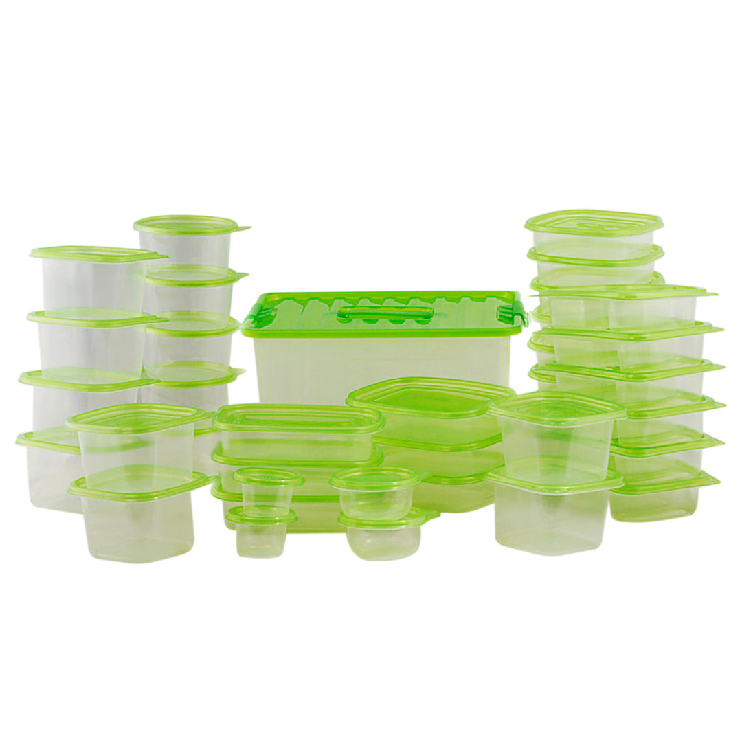 Nested Plastic Container Set - Green, 76-pc