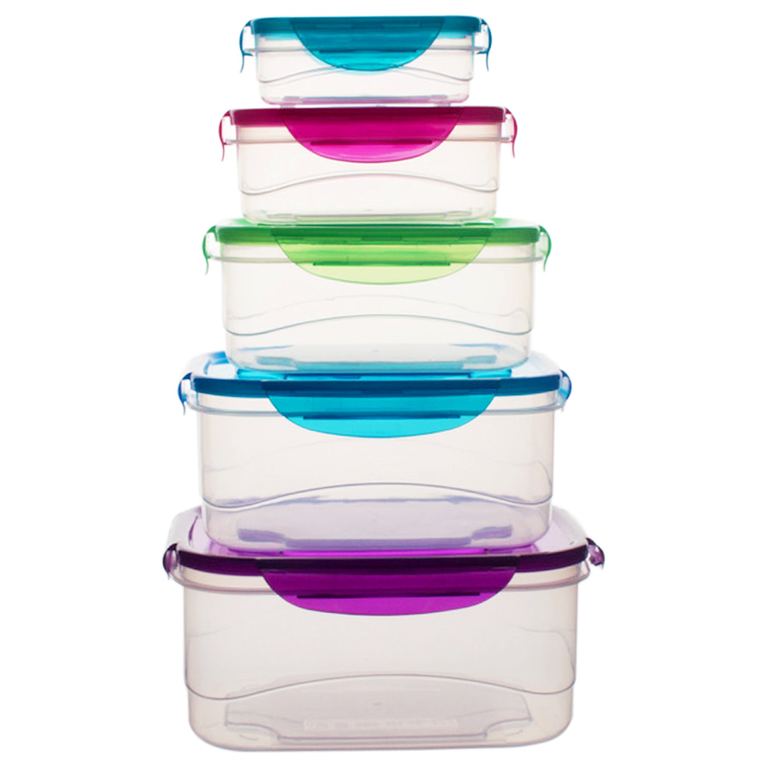 Durable Meal Prep Plastic Food Containers with Snap Lock Lids by Lexi Home  - 32-pc Set, Red - Lexi Home